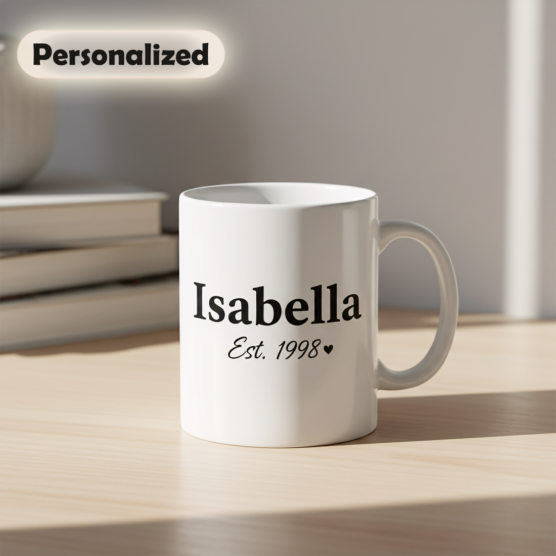 Personalized Name Mug – Custom Name & Established Year, Unique Gift for Birthdays, Special Occasions, or Everyday Use | Mug 32