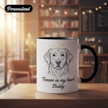 Personalized Dog Memorial Mug – Forever in My Heart Custom Pet Coffee Cup – Sympathy Gift for Dog Loversv |Mug 44