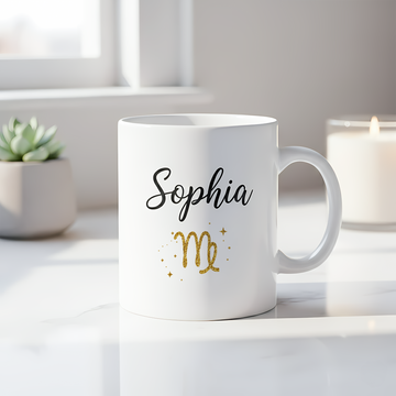 Personalized Virgo Mug with Name – Custom Zodiac Coffee Cup – Astrology Birthday Gift for Her |Mug 60