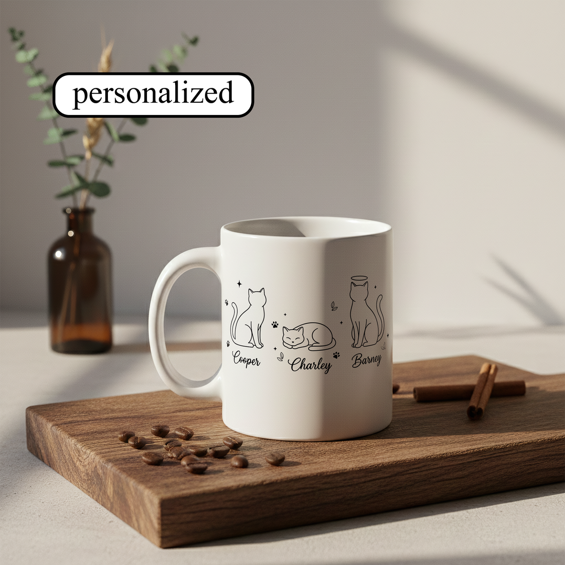 Personalized Fall Dog Mug – Custom Pet Name Coffee Cup – Autumn Gift for Dog Lovers |Mug 80