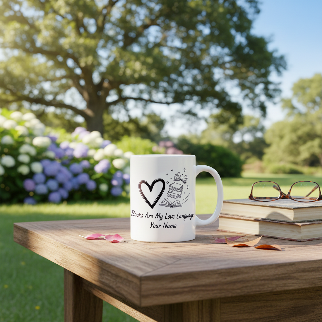 Books Are My Love Language Personalized Mug – Custom Book Lover Coffee Cup – Gift for Readers |Mug 89