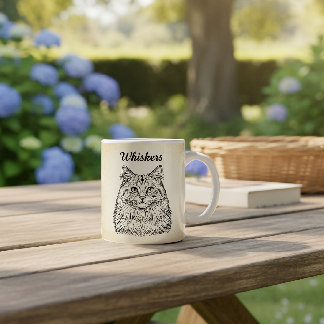 Personalized Cat Mug with Name – Custom Cat Portrait Coffee Cup – Cat Lover Gift – Unique Pet Owner Present |Mug 47