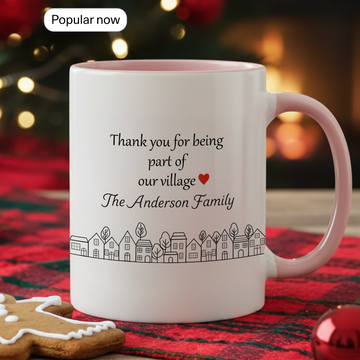 It Takes a Village Mug – Teacher Appreciation Gift – Village to Raise Love Kindness Hope Coffee Cup – Personalized Option |Mug 96