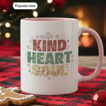 Kind Heart, Strong Soul Mug – Inspirational Personalized Coffee Mug, Motivational Quote Mug, Gift for Positive Souls | Mug 13