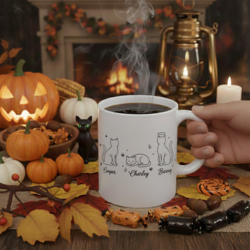 Personalized Fall Dog Mug – Custom Pet Name Coffee Cup – Autumn Gift for Dog Lovers |Mug 80