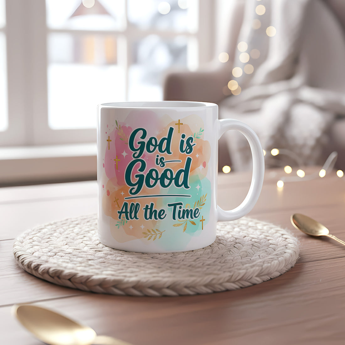 God Is Good All The Time Mug – Christian Inspirational Coffee Cup – Faith Based Gift for Women | |Mug 63