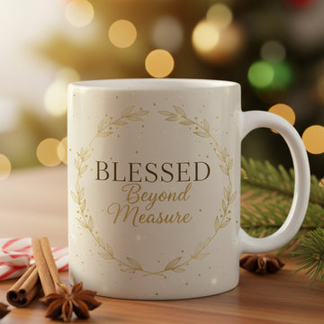 Blessed Beyond Measure Mug – Inspirational Ceramic Coffee Cup, Gift for Loved Ones, Motivational Mug | Mug 27