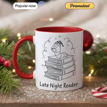 Late Night Reader Mug – Book Lover Coffee Mug, Cozy Reading Mug, Night Owl Bookworm Gift |Mug 07