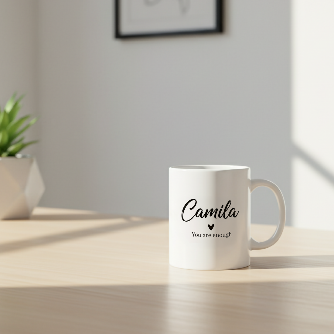 Personalized You Are Enough Mug – Custom Name Affirmation Coffee Cup – Self Love Gift for Her – Inspirational Daily Reminder |Mug 39