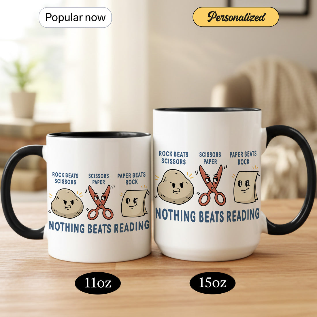 Nothing Beats Reading Mug – Book Lover Coffee Mug, Funny Reading Mug, Bookworm Gift for Readers | Mug 05