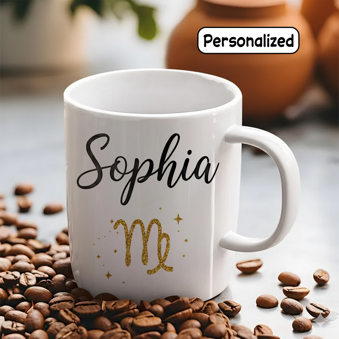 Personalized Virgo Mug with Name – Custom Zodiac Coffee Cup – Astrology Birthday Gift for Her |Mug 60