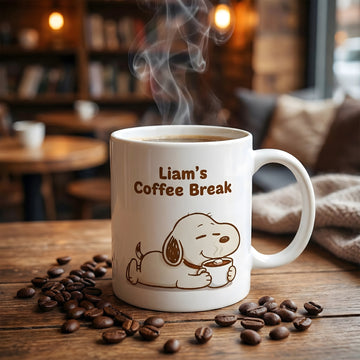 Personalized Dog Coffee Mug – Custom Name Coffee Break Cup – Cute Gift for Dog Lovers | Mug 79